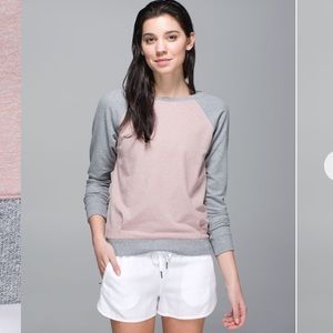 Lululemon Crew Love Pullover Heathered Bark Berry Heathered Speckled Medium Grey